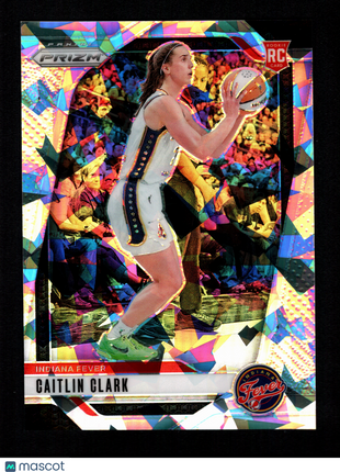 Caitlin Clark 2024 Panini Prizm #22 Cracked Ice Rookie RC Fever