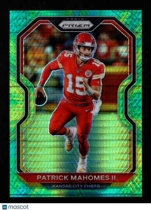 Patrick Mahomes II 2020 Panini Prizm #124 Green Hyper /175 Chiefs