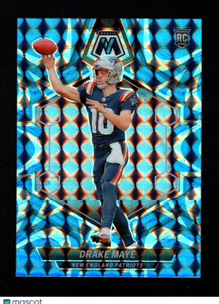 Drake Maye 2024 Panini Mosaic #303 Blue Reactive Rookie RC Patriots