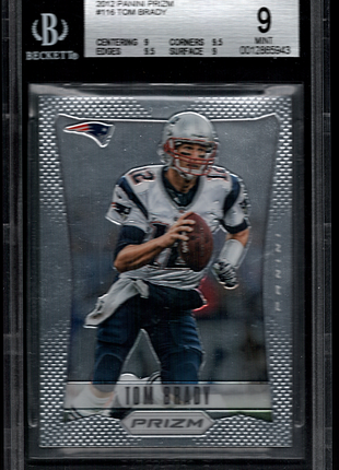 Tom Brady 2012 Panini Prizm #116 First Year Prizm BGS9 MINT Patriots