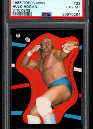Hulk Hogan 1985 Topps WWF Stickers #22 PSA6 EX-MT