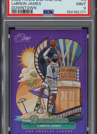 LeBron James 2022-23 Panini One And One #6 Downtown Case Hit SSP PSA9 MINT