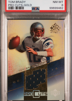 Tom Brady 2004 Upper Deck Reflections Pro Cuts Game-Worn Patch Gold PSA8 NM-MT