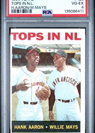 Hank Aaron/Willie Mays 1964 Topps #423 Tops In N. L. PSA4 VG-EX HOF
