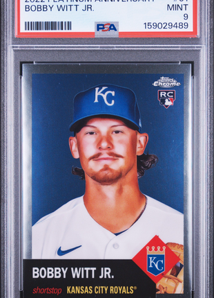 Bobby Witt Jr. 2022 Topps Chrome Platinum Anniversary #61 RC PSA9 MINT