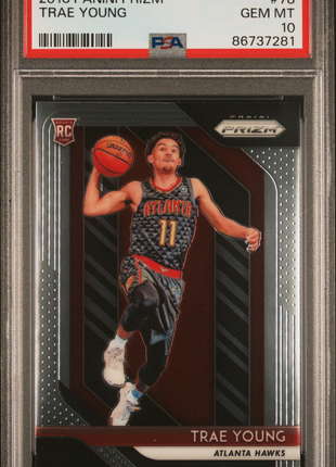 Trae Young 2018-19 Panini Prizm #78 Rookie RC PSA10 GEM MT Hawks
