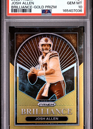 Josh Allen 2022 Panini Prizm #B4 Brilliance Gold /10 SSP PSA10 GEM MT