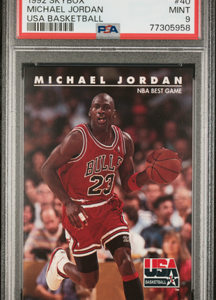 Michael Jordan 1992 Skybox #40 USA Basketball PSA9 MINT Chicago Bulls