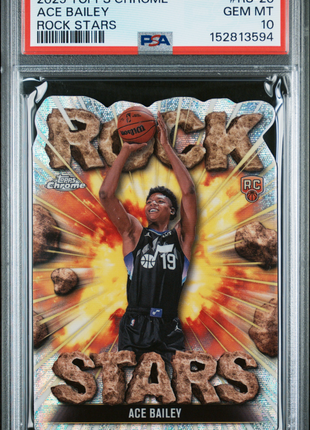 Ace Bailey 2025-26 Topps Chrome #RS-20 Rock Stars RC SSP PSA10 GEM MTJazz