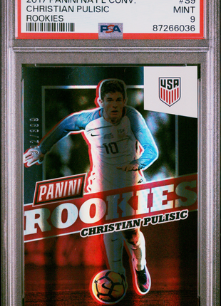 Christian Pulisic 2017 Panini NSCC #S9 Rookies /399 RC PSA9 MINT USA Soccer