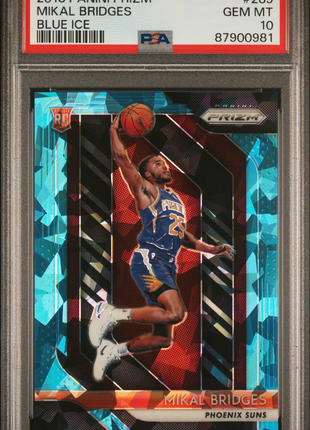Mikal Bridges 2018-19 Panini Prizm #289 Blue Ice /99 RC PSA10 GEM MT