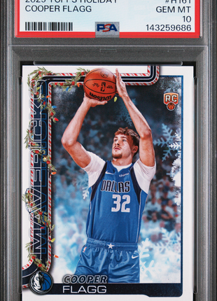 Cooper Flagg 2025-26 Topps Holiday #H161 Rookie RC PSA10 GEM MT Mavericks