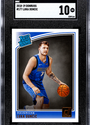 Luka Doncic 2018-19 Donruss #177 Rated Rookie RC SGC10 GEM MT Mavericks