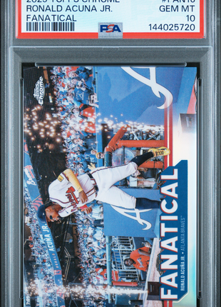 Ronald Acuna Jr. 2025 Topps Chrome #FAN16 Fanatical SSP PSA10 GEM MT Braves