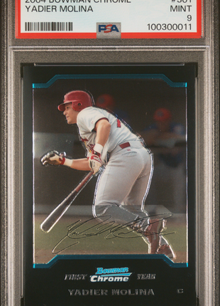 Yadier Molina 2004 Bowman Chrome #301 PSA9 MINT Cardinals