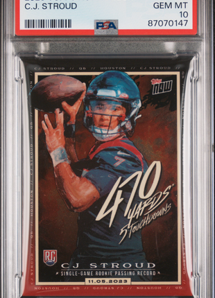 C. J. Stroud 2023 Topps Now X Tyson Beck #CJ1 Rookie RC PSA10 GEM MT