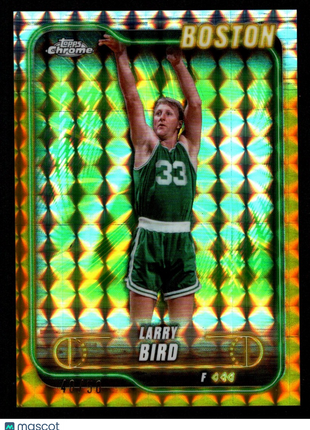 Larry Bird 2024-25 Topps Chrome #F-44 Gold Geometric Refractor /50 Celtics