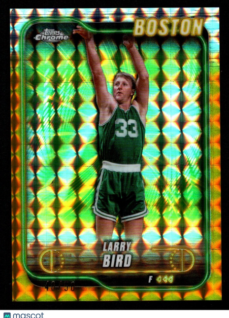 Larry Bird 2024-25 Topps Chrome #F-44 Gold Geometric Refractor /50 Celtics