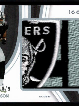 Tyree Wilson 2023 Panini Immaculate #RL-TYW Rookie Logos Patch /9 RC Raiders