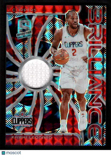 Kawhi Leonard 2023-24 Panini Spectra #BRI-KAW Brilliance /75 Game-Worn Patch