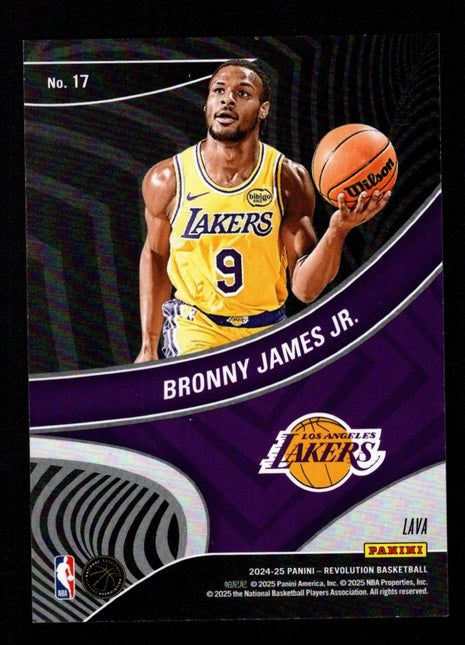 Bronny James Jr. 2024-25 Panini Revolution Showstoppers #17 Lava /10 RC Lakers