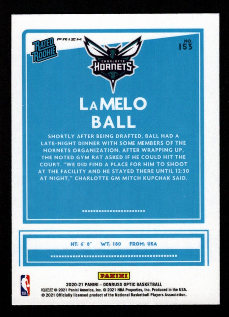 LaMelo Ball 2020-21 Donruss Optic #153 Fanatics Box Set Wave RC Hornets