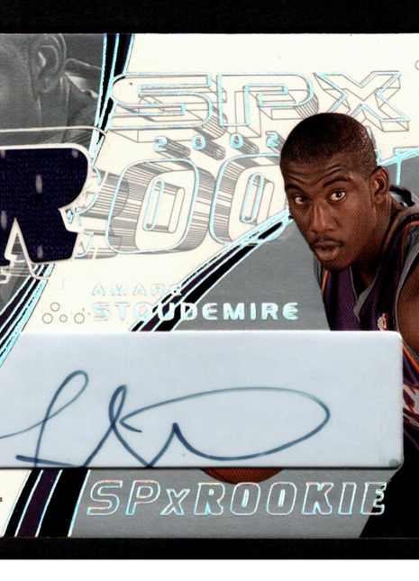 Amar'e Stoudemire 2002-03 Upper Deck SPx #125 Rookie Level 2 Patch /1999 RC Auto