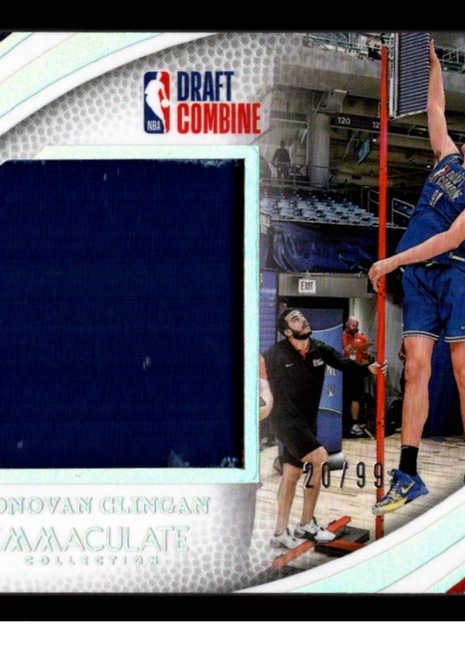Donovan Clingan 2024-25 Panini Immaculate #DCM-DCG Draft Combine Patch /99 RC