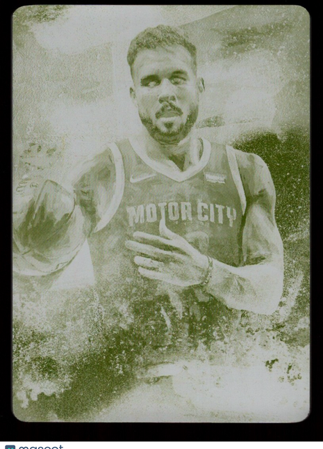 Blake Griffin 2018-19 Panini Court Kings #18 Yellow Printing Plate 1/1 Pistons
