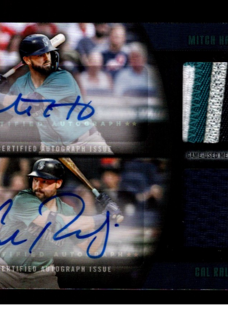 Cal Raleigh/Mitch Haniger 2025 Topps #MLMDA2-HR Dual Game-Used Patch /10 Auto
