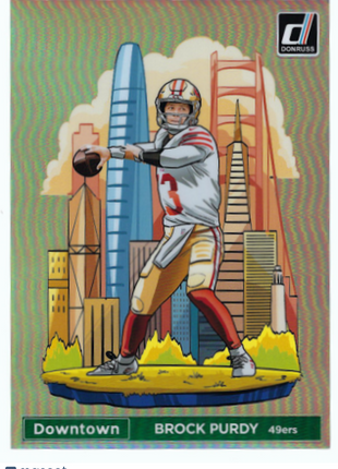 Brock Purdy 2024 Panini Donruss #4 Downtown Jumbo-Sized SF 49ers