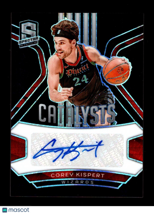 Corey Kispert 2023-24 Panini Spectra #CS-CKP Catalysts Black Prizm 1/1 Auto