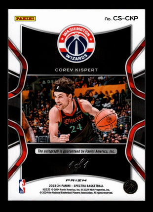 Corey Kispert 2023-24 Panini Spectra #CS-CKP Catalysts Black Prizm 1/1 Auto