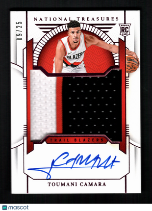 Toumani Camara 2023-24 Panini National Treasures #132 Rookie Patch /25 RC Auto