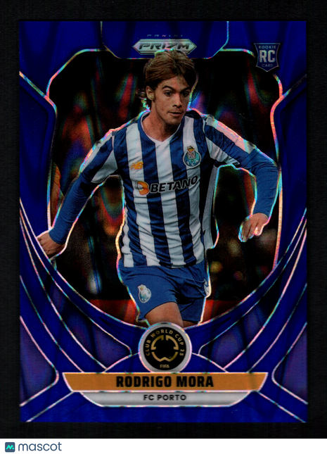 Rodrigo Mora 2025 Panini Prizm #98 Blue Seismic /275 Rookie RC FC Porto