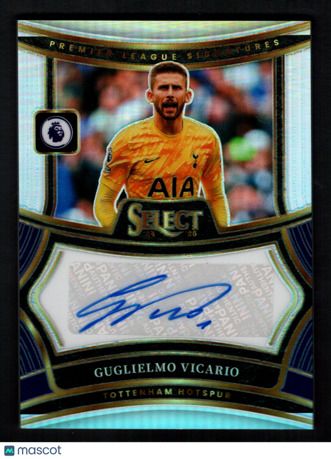 Guglielmo Vicario 2024-25 Panini Select Premier League #S-GV Silver Prizm Auto