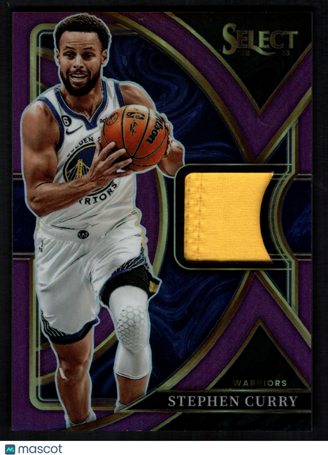 Stephen Curry 2023-24 Panini Select #SS-SC Select Swatches Purple /99 Warriors