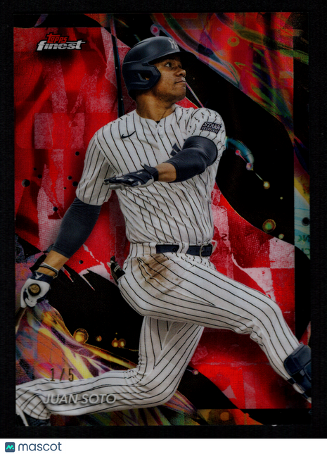 Juan Soto 2024 Topps Finest #119 Red Lava Refractor /5 SSP New York Yankees