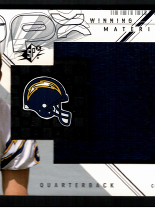Drew Brees 2002 Upper Deck SPx #WM-DW Winning Materials Game-Worn Patch Chargers