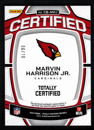 Marvin Harrison Jr. 2024 Panini Totally Certified Baller Gold /10 RC Patch