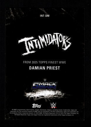 Damian Priest 2025 Topps Finest WWE #INT-DM Intimidators /5 Red Refractor SSP