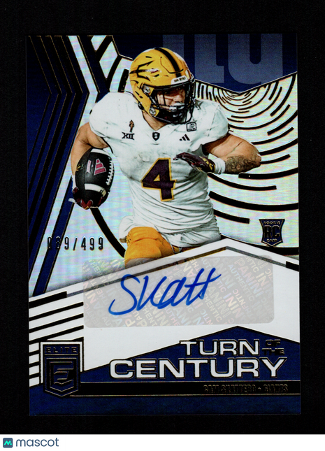 Cam Skattebo 2025 Panini Donruss Elite #TOC-CSK Turn of the Century /499 RC Auto