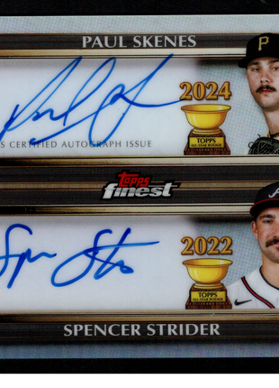 Paul Skenes/Spencer Strider 2025 Topps Finest #RCDA-SS Rookie Cup /25 Dual Auto