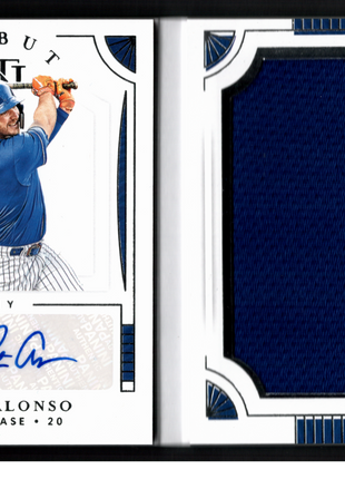 Pete Alonso 2019 Panini National Treasures #DMS-PA Debut Patch /99 Booklet Auto