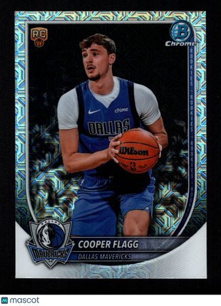 Cooper Flagg 2025-26 Bowman Chrome #BCV-1 Mojo Refractor RC Mavericks