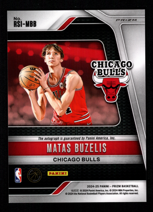 Matas Buzelis 2024-25 Panini Prizm #RSI-MBB Signature Choice Red Scope RC Auto