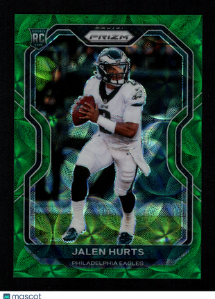 Jalen Hurts 2020 Panini Prizm #343 Green Scope /75 Rookie RC Eagles