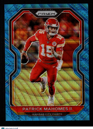 Patrick Mahomes II 2020 Panini Prizm #124 Blue Wave /199 Chiefs