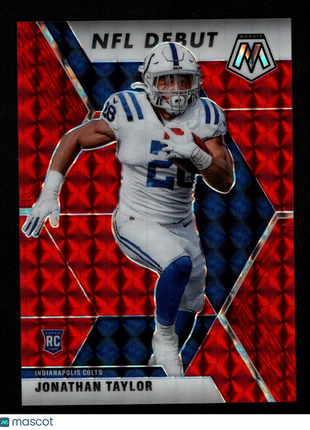 Jonathan Taylor 2020 Panini Mosaic Prizm #276 Red Fusion Choice /80 RC Colts