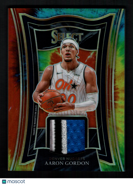 Aaron Gordon 2020-21 Panini Select #SS-AAG Tie-Dye Game-Worn Patch /25 Nuggets